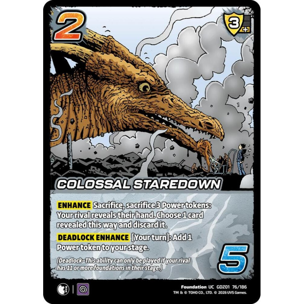 Colossal Staredown GDZ01 76/186 GDZ01 Universus Godzilla: Reign of Kaiju Foundation UC