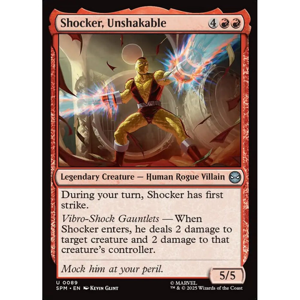 Shocker, Unshakable uncommon 89 Magic the Gathering Marvel's Spider-Man
