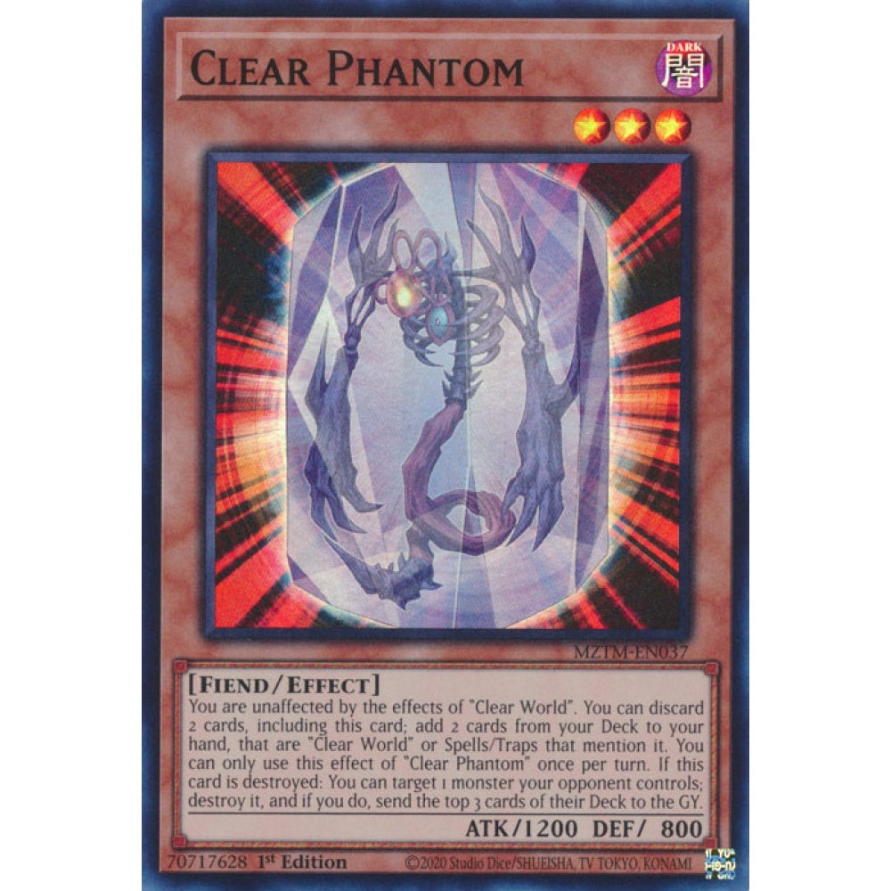 Clear Phantom MZTM-EN037 Super Super Rare Yu-Gi-Oh Maze of the Master in Art