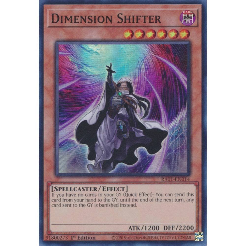 Dimension Shifter RA01-EN014 Platinum Platinum Secret Rare Yu-Gi-Oh 25th Anniversary Rarity Collection in Art
