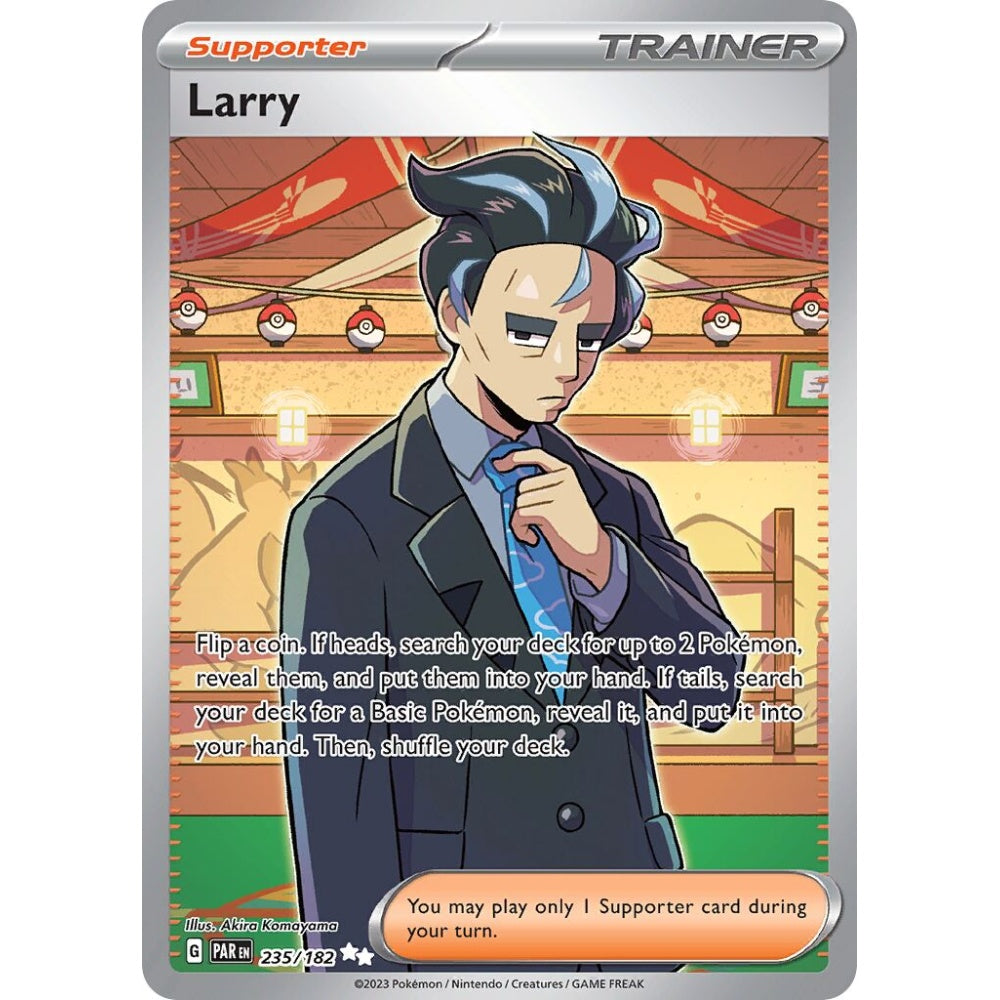 Larry Ultra Rare 235/182 Pokemon Card Game Paradox Rift