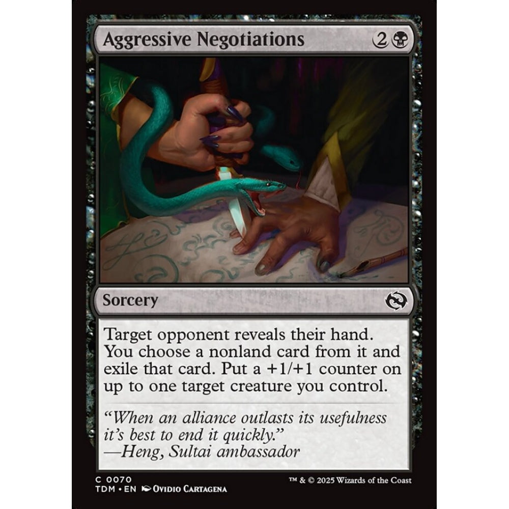 Aggressive Negotiations common 70 Magic the Gathering Tarkir: Dragonstorm