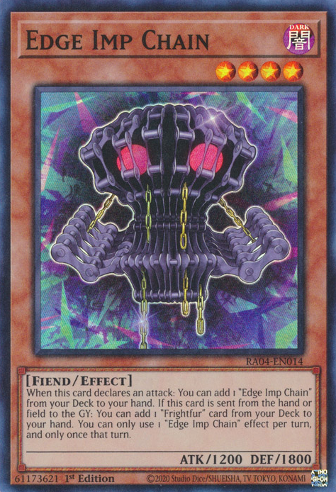 Edge Imp Chain JUSH-EN012 Rare Rare Yu-Gi-Oh Justice Hunters in Art