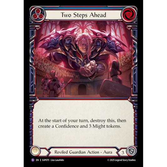 Two Steps Ahead SUP075 Super-Rare Flesh & Blood Trading Card Game Super Slam in Regular Art