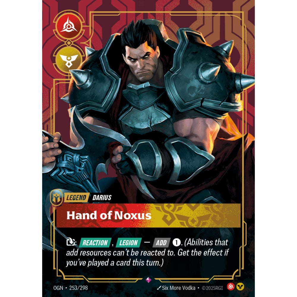 Hand of Noxus OGN-253/298 Riftbound Card Game Origins Rare