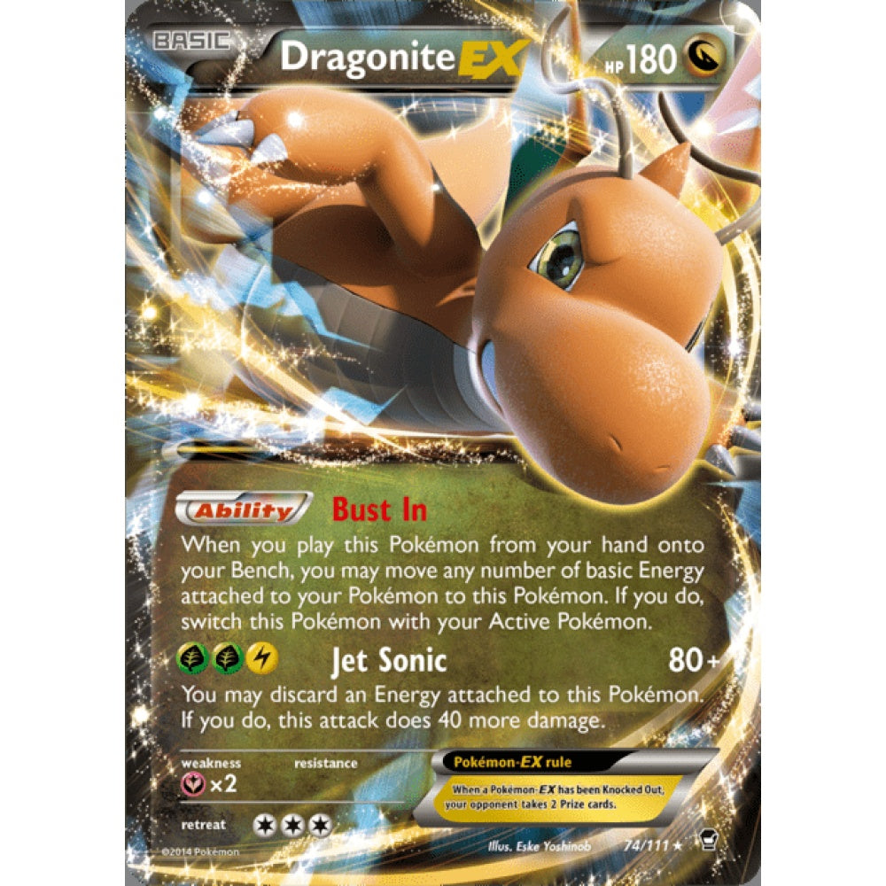 Dragonite-EX Double Rare 74/111 Pokemon Card Game Furious Fists