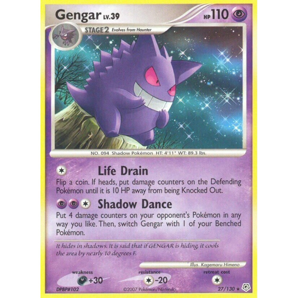 Gengar Rare 27/130 Pokemon Card Game Diamond & Pearl