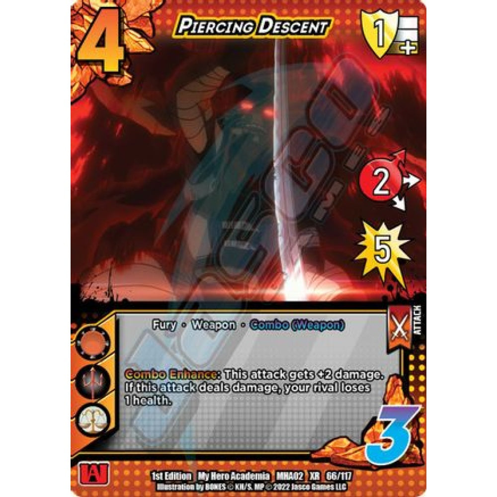 Piercing Descent, 66/117, XR, UniVersus, MHA02 Crimson Rampage