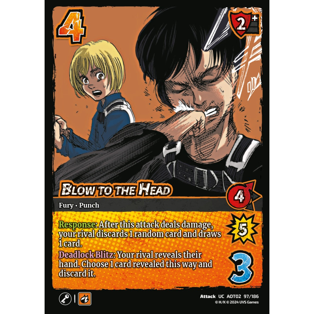 Blow to the Head, 97/186, AOT02, Universus, Attack on Titan: Origins of Power, Attack, UC