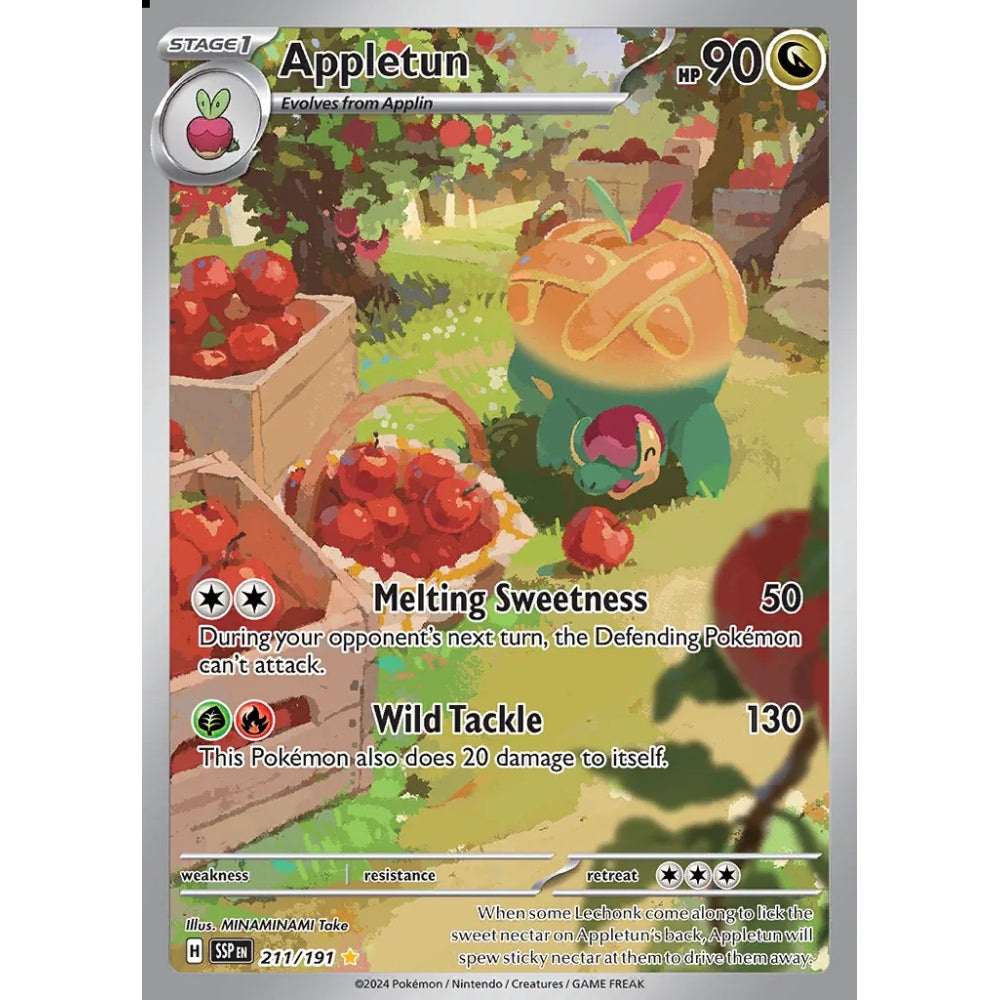 Appletun Illustration Rare 211/191 Pokemon Card Game Surging Sparks