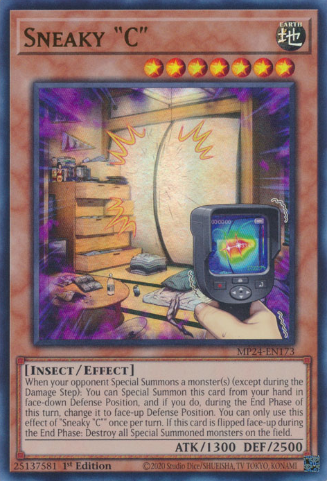 Sneaky "C" MP24-EN173 Ultra Ultra Rare Yu-Gi-Oh 25th Anniversary Tin: Dueling Mirrors in Art