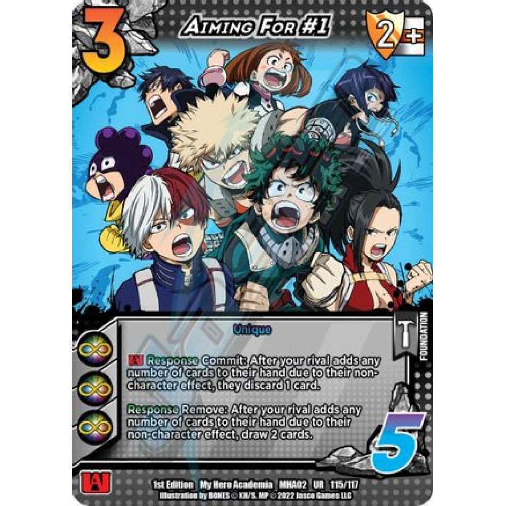 Aiming For #1, 115/117, UR, UniVersus, MHA02 Crimson Rampage