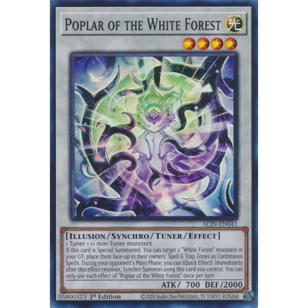 Poplar of the White Forest ALIN-EN041 Super Super Rare Yu-Gi-Oh Alliance Insight in Art