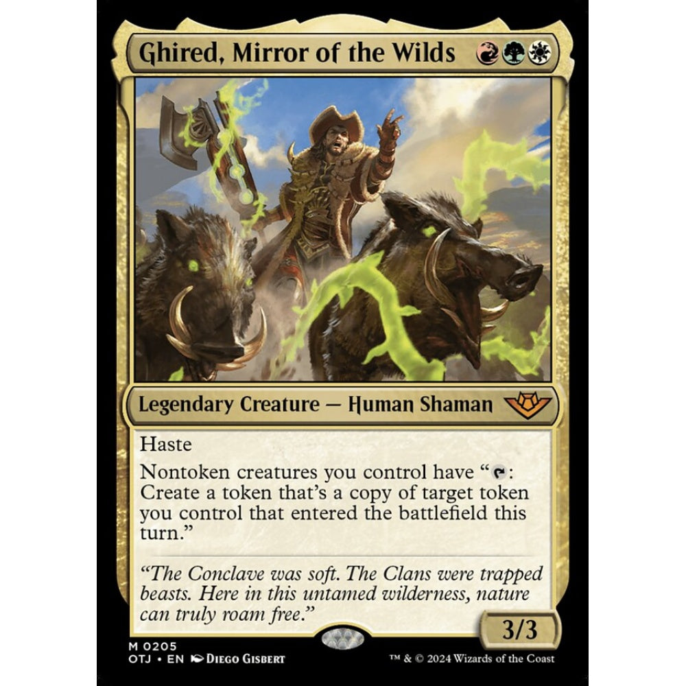 Ghired, Mirror of the Wilds, 205, mythic, Magic: The Gathering, Outlaws of Thunder Junction