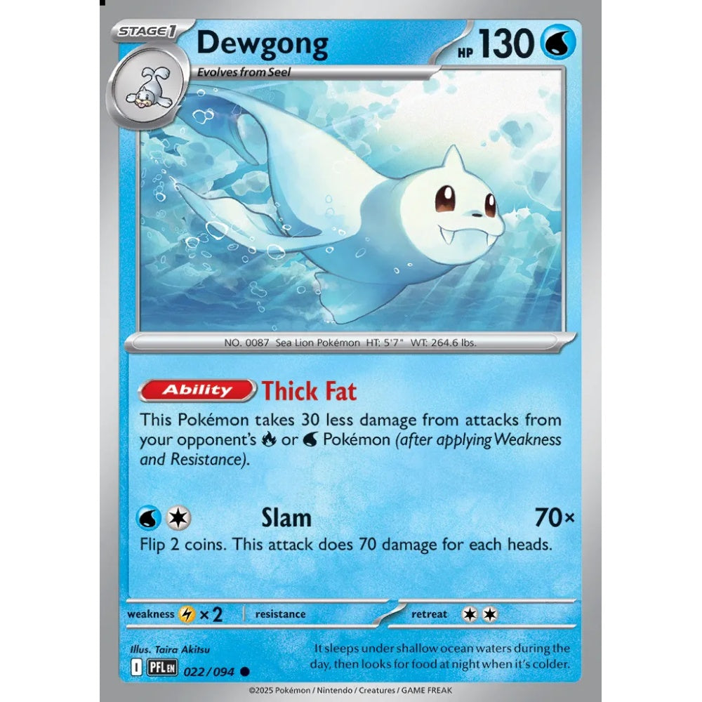Dewgong Common 022/094 Pokemon Card Game Phantasmal Flames