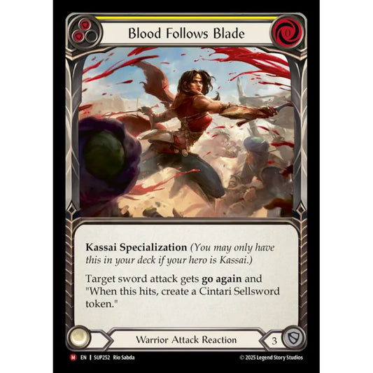 Blood Follows Blade SUP252 Majestic Flesh & Blood Trading Card Game Super Slam in Regular Art