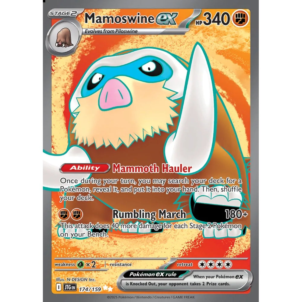 Mamoswine ex Ultra Rare 174/159 Pokemon Card Game Journey Together