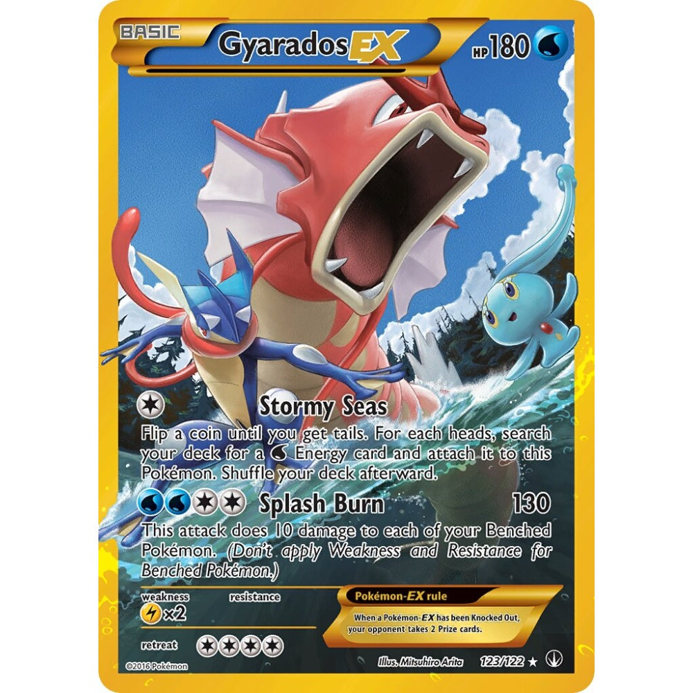 Gyarados-EX Rare Secret 123/122 Pokemon Card Game BREAKpoint