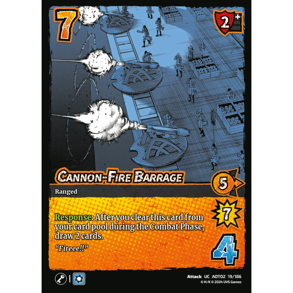 Cannon-Fire Barrage, 19/186, AOT02, Universus, Attack on Titan: Origins of Power, Attack, UC
