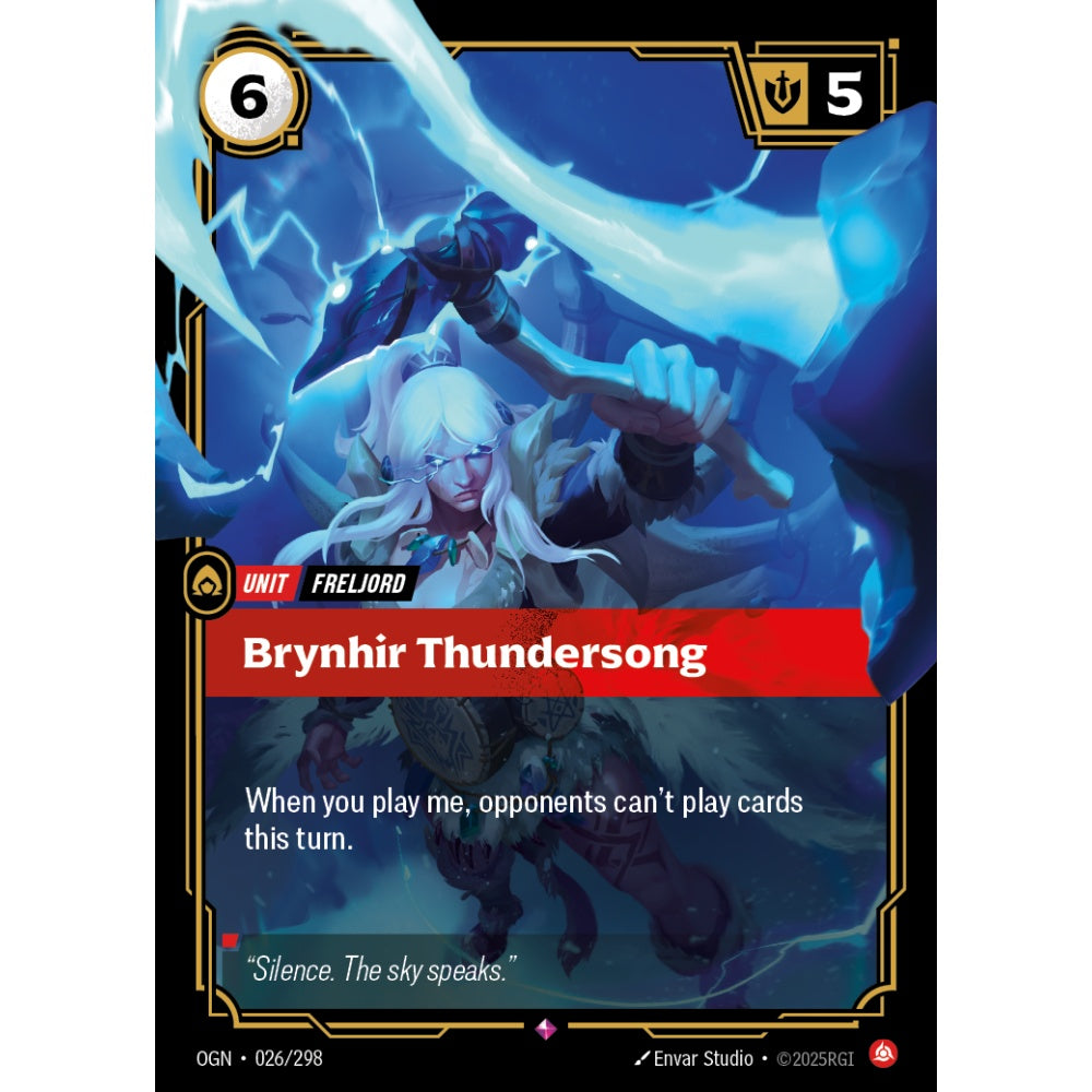 Brynhir Thundersong OGN-026/298 Riftbound Card Game Origins Rare