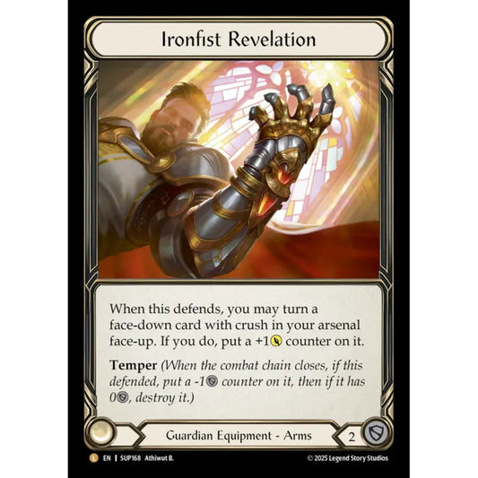 Ironfist Revelation SUP168-RF Legendary Flesh & Blood Trading Card Game Super Slam in Rainbow Foil Art
