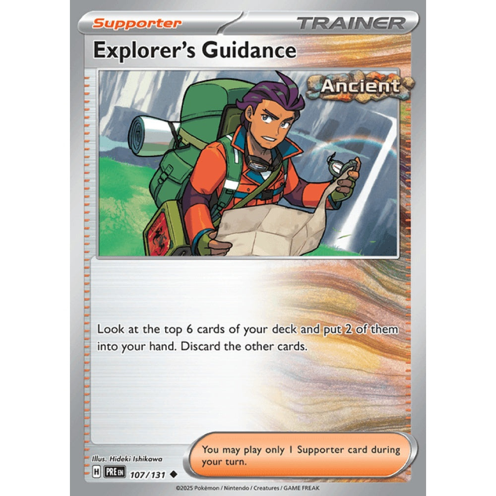 Explorer's Guidance Uncommon 107/131 Pokemon Card Game Prismatic Evolutions