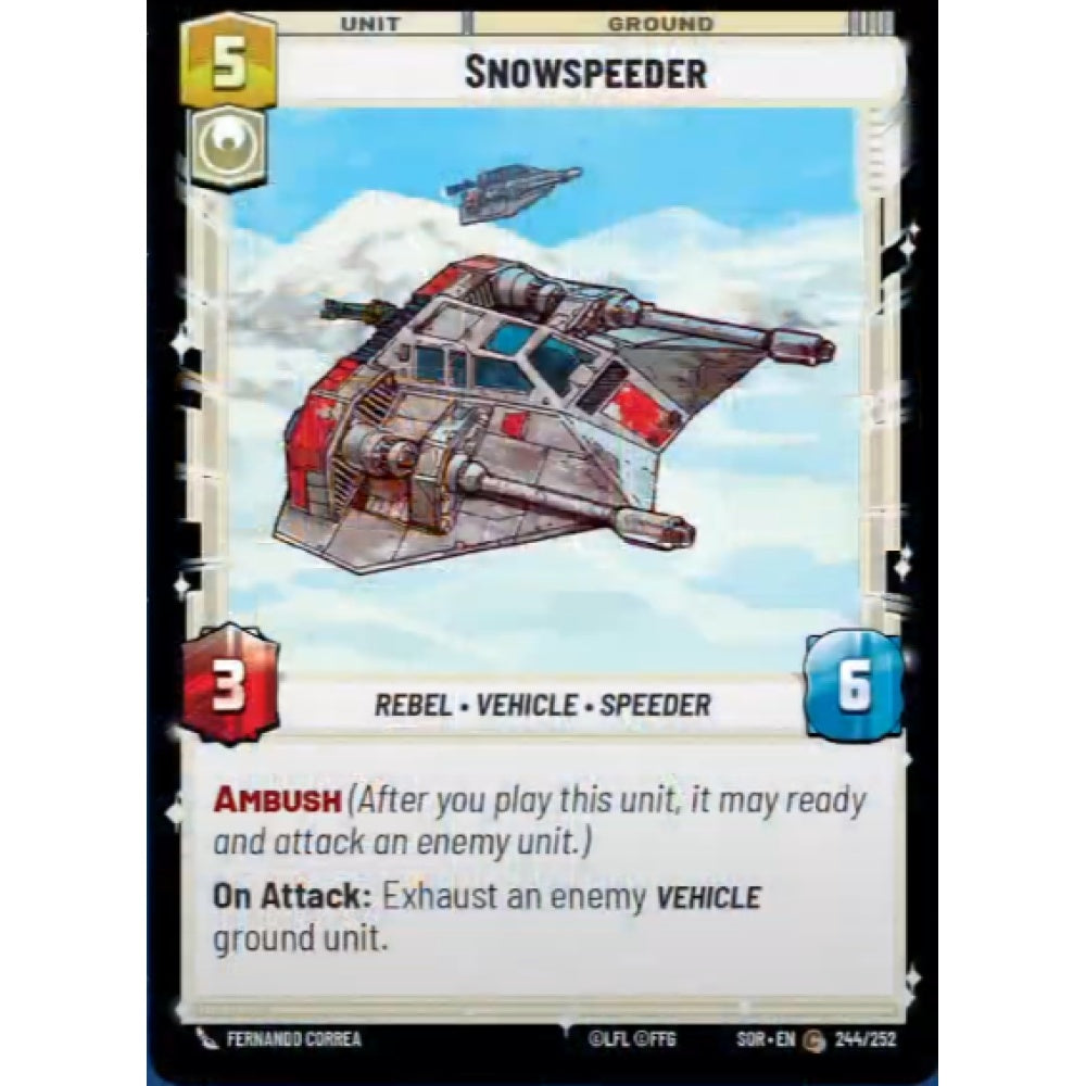 Snowspeeder, 244, C, Star Wars Unlimited, Sparks Of Rebellion