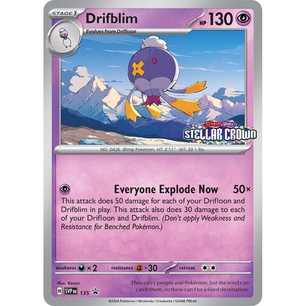 Drifblim Promo 135 Pokemon Card Game Scarlet & Violet Promos