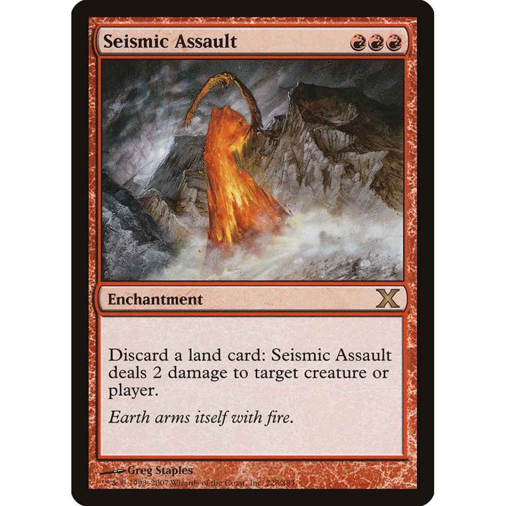 Seismic Assault rare 228 Magic the Gathering Tenth Edition