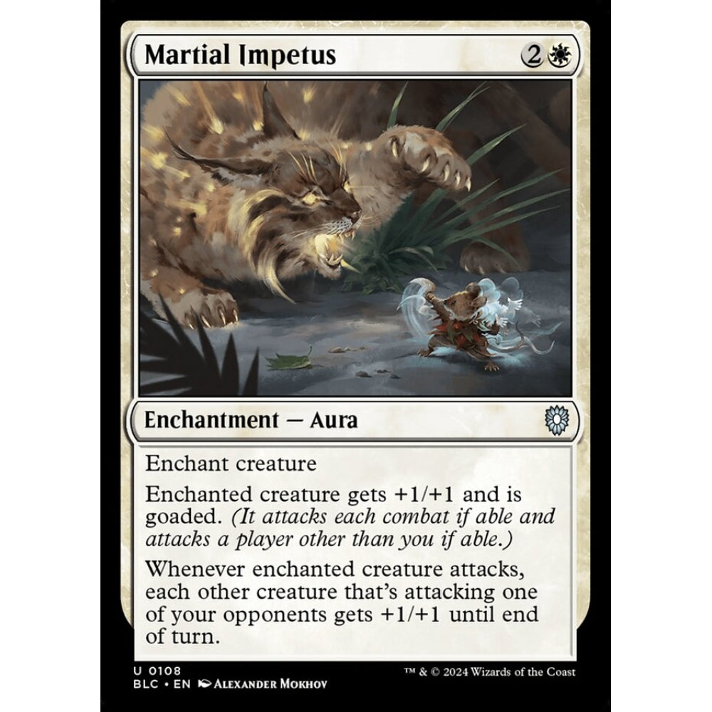 Martial Impetus, 108, uncommon, Magic: The Gathering, Bloomburrow