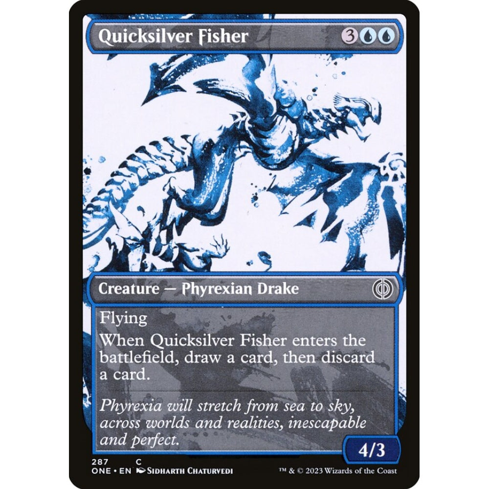 Quicksilver Fisher, common, 287, Magic the Gathering, Phyrexia: All Will Be One