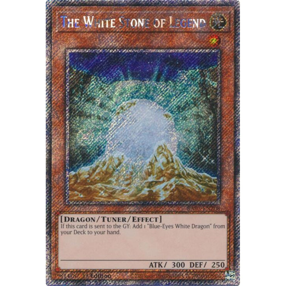 The White Stone of Legend (Platinum Secret Rare) RA03-EN208 Platinum Rare Yu-Gi-Oh Quarter Century Bonanza