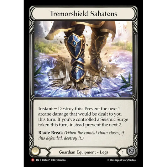 Tremorshield Sabatons HNT247 Majestic Flesh & Blood Trading Card Game The Hunted in Regular Art