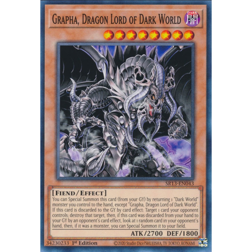Grapha, Dragon Lord of Dark World RA04-EN159 Platinum Platinum Secret Rare Yu-Gi-Oh Quarter Century Stampede