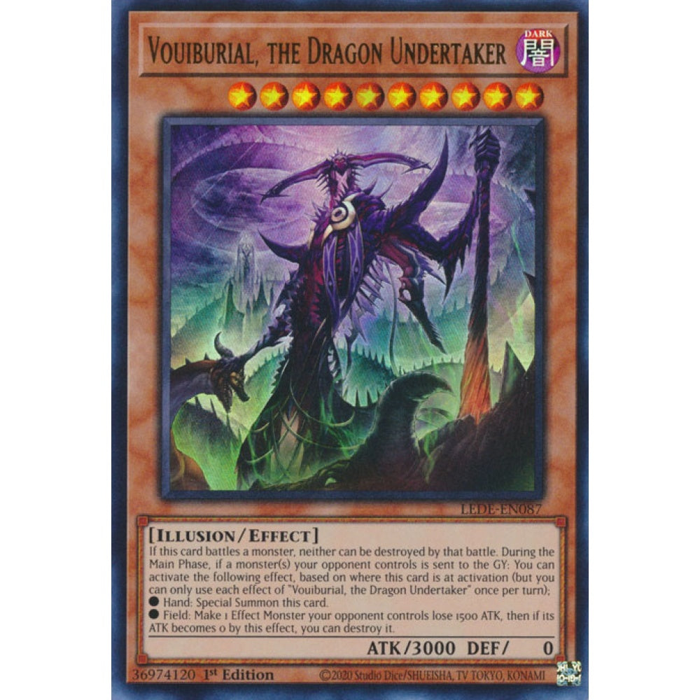Vouiburial, the Dragon Undertaker LEDE-EN087 Ultra Ultra Rare Yu-Gi-Oh Legacy of Destruction in Art