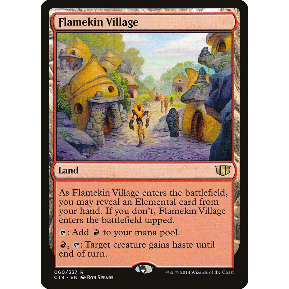 Flamekin Village rare 60 Magic the Gathering Commander 2014