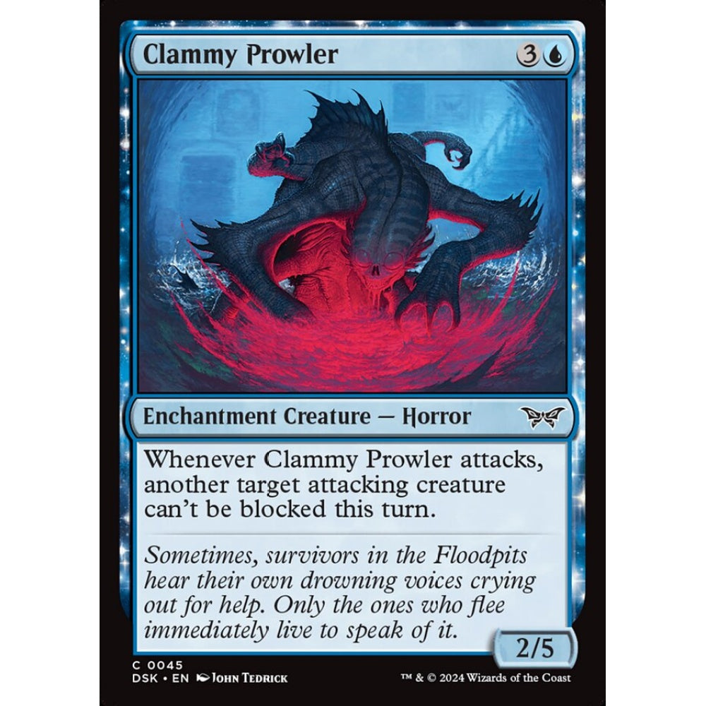 Clammy Prowler, 45, common, Magic: The Gathering, Duskmourn: House of Horror