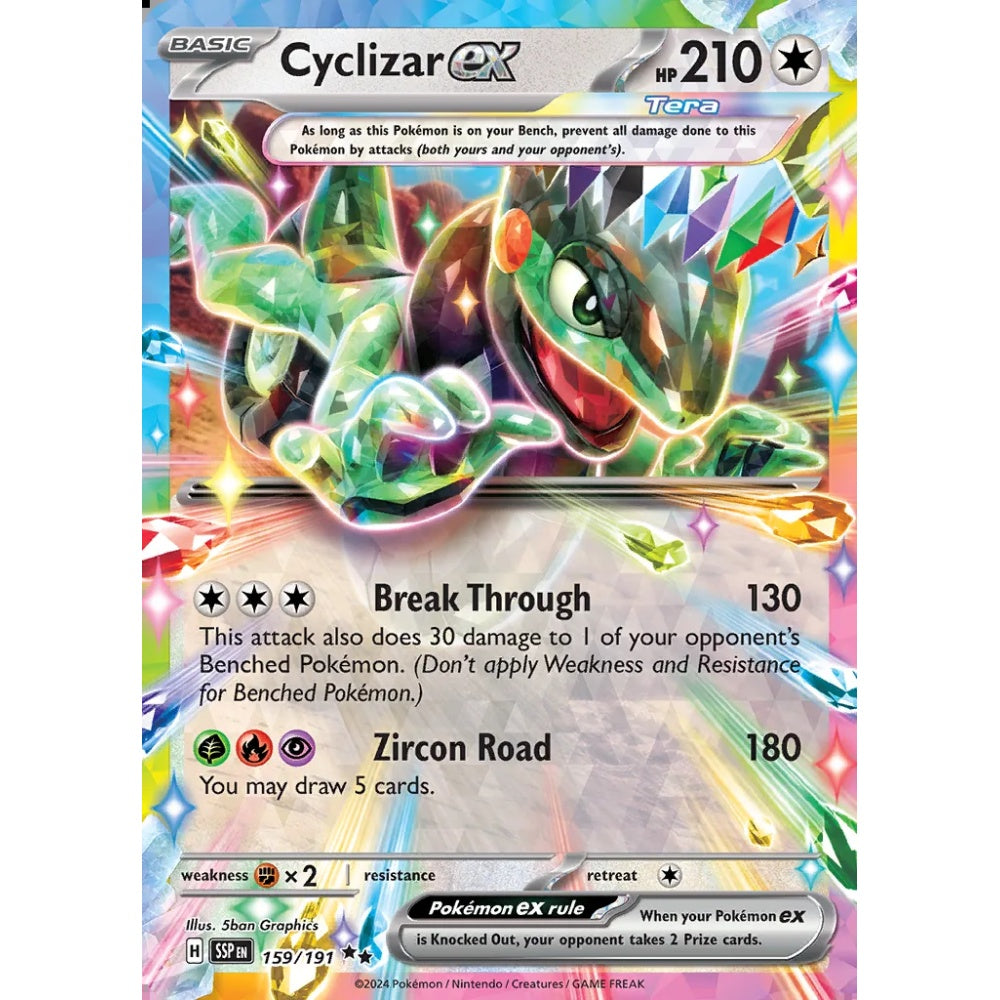 Cyclizar ex Double Rare 159/191 Pokemon Card Game Surging Sparks