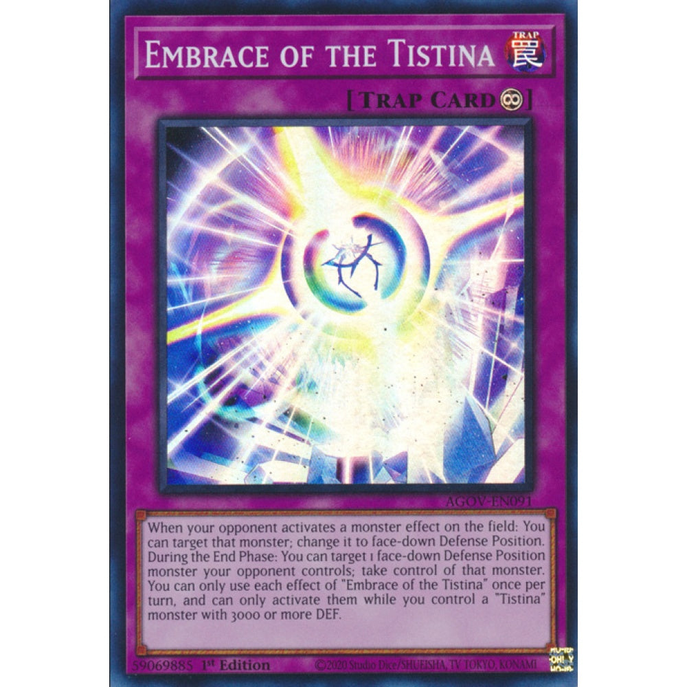 Embrace of the Tistina, AGOV-EN091, Super Rare, Yu-Gi-Oh!, Age of Overlord