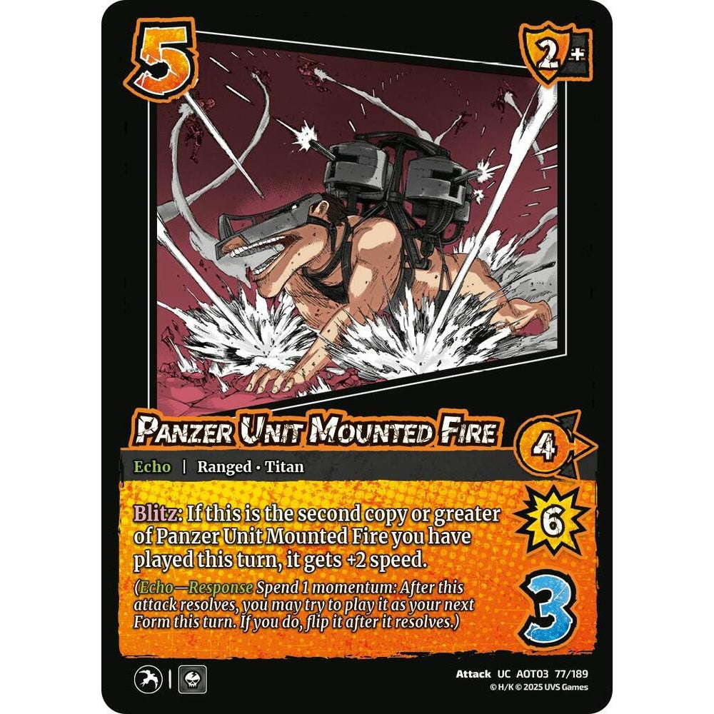 Panzer Unit Mounted Fire 77/189 AOT03 Universus Attack on Titan: Apocalypse Attack UC