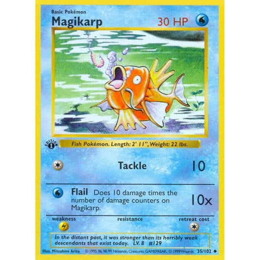 Magikarp Uncommon 35/102 Pokemon Card Game Base Set