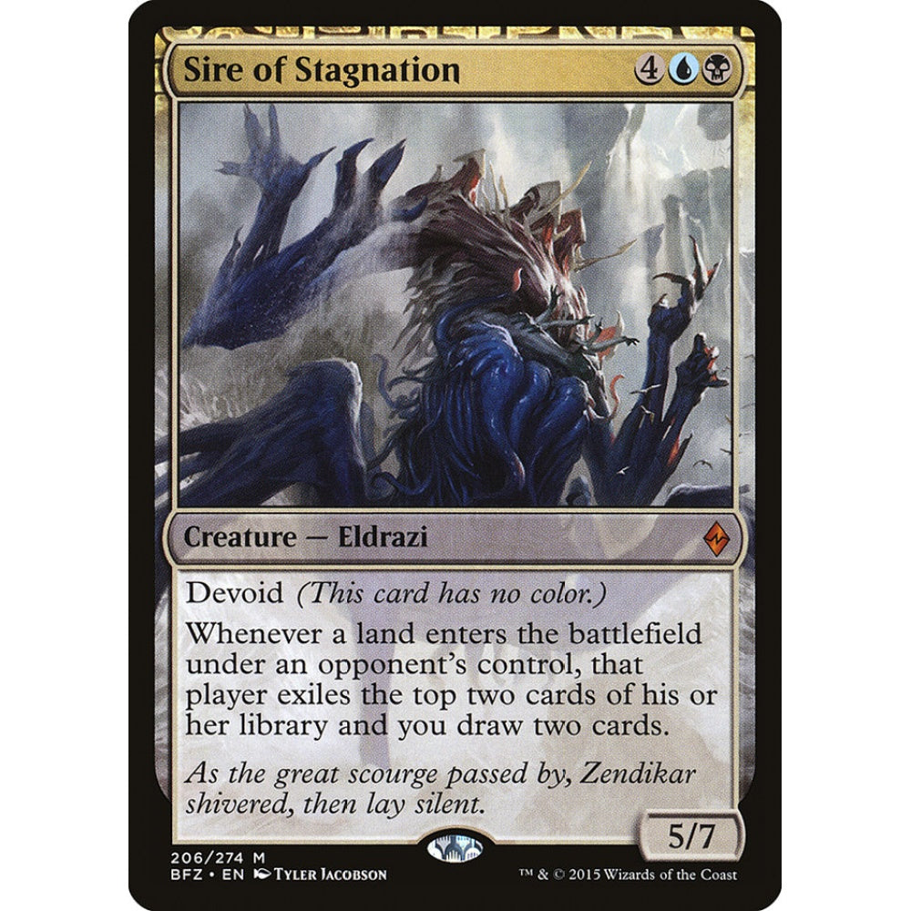 Sire of Stagnation mythic 206 Magic the Gathering Battle for Zendikar