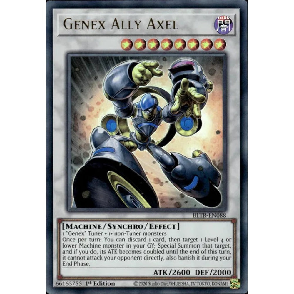 Genex Ally Axel, BLTR-EN088, Ultra Rare, Yu-Gi-Oh!, Battles of Legend: Terminal Revenge