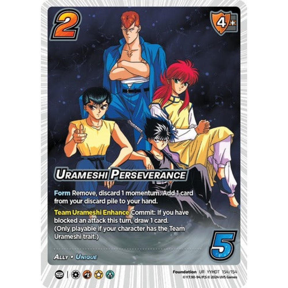 URAMESHI PERSEVERANCE, 154/154, UR, UniVersus, Yu Yu Hakusho: Dark Tournament