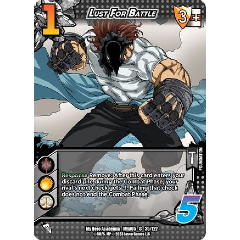 Lust For Battle, 35/122, C, UniVersus, MHA05 Undaunted Raid