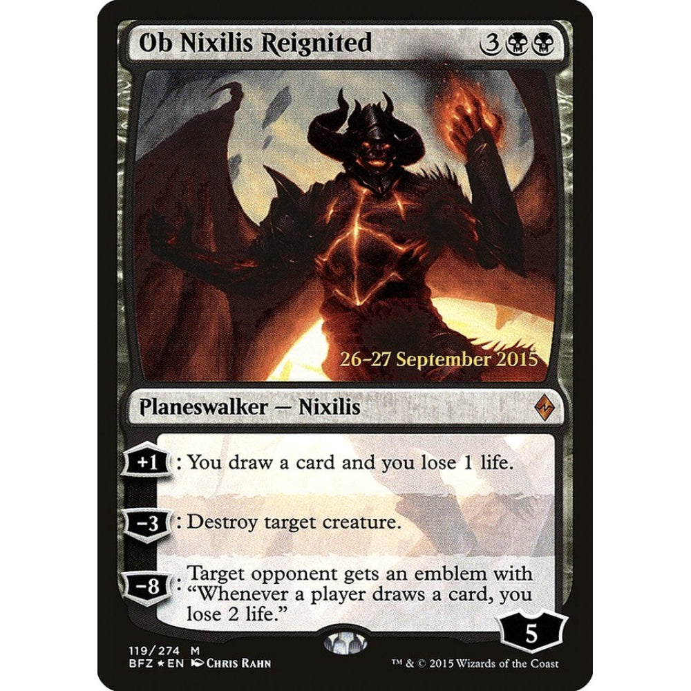 Ob Nixilis Reignited mythic 119s Magic the Gathering Battle for Zendikar Promos