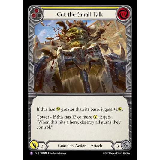 Cut the Small Talk SUP174 Super-Rare Flesh & Blood Trading Card Game Super Slam in Regular Art