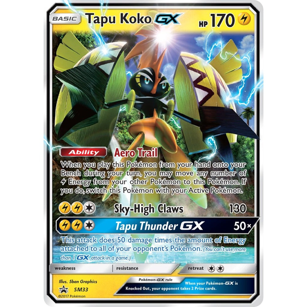 Tapu Koko-GX Promo SM33 Pokemon Card Game Sun & Moon Promos