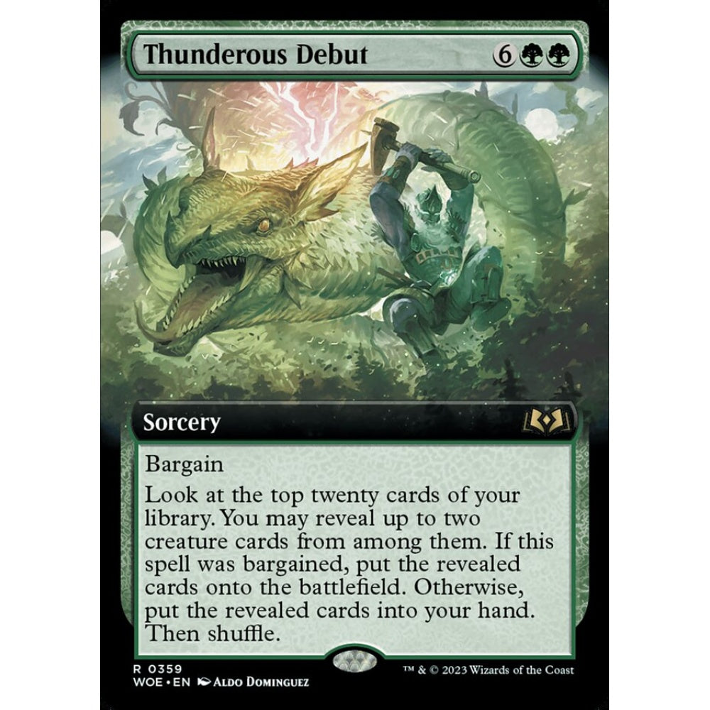Thunderous Debut, rare, 359, Magic the Gathering, Wilds of Eldraine