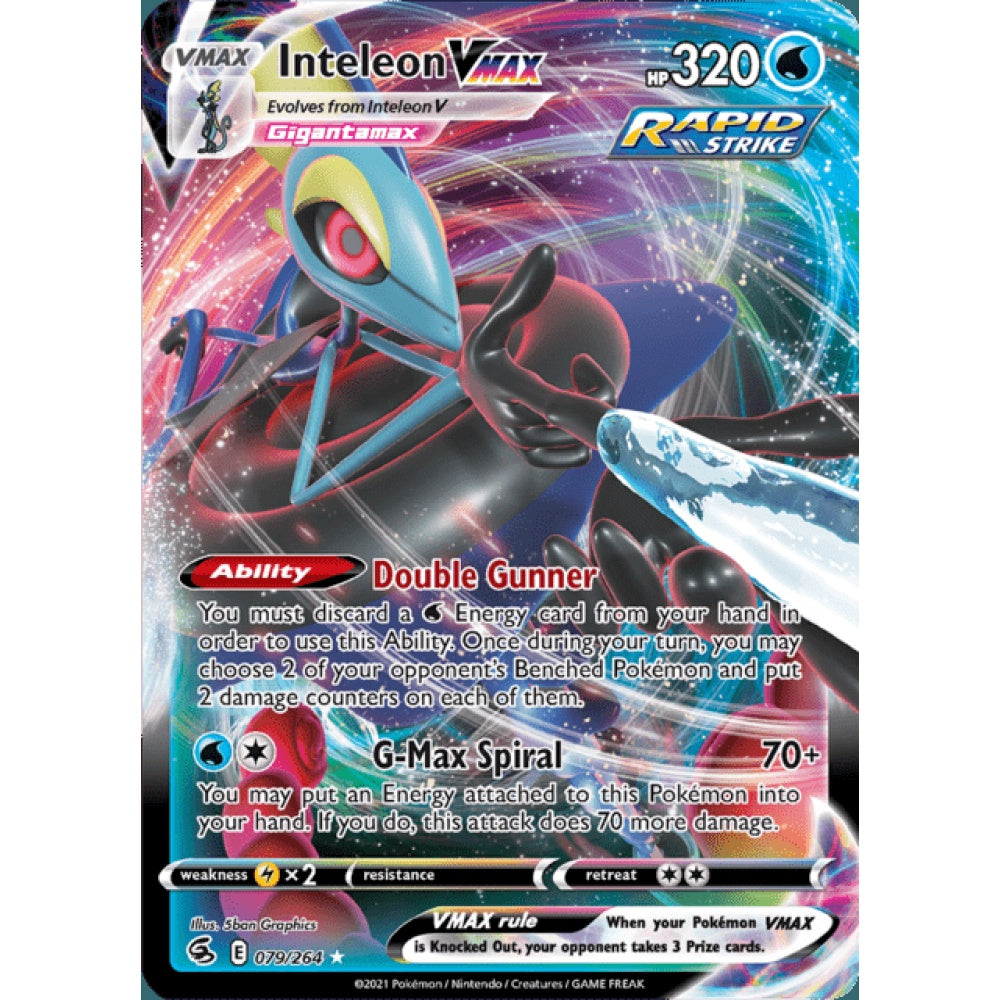 Inteleon VMAX Ultra Rare 079/264 Pokemon Card Game Fusion Strike